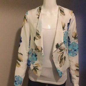 Silk business floral jacket